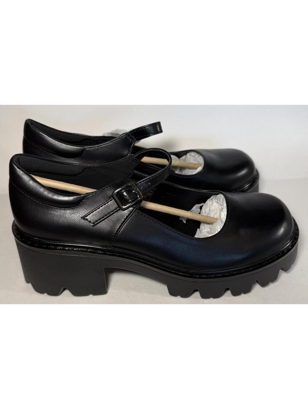DREAM PAIRS Chunky Platform Mary Jane Pumps Black Women's 11